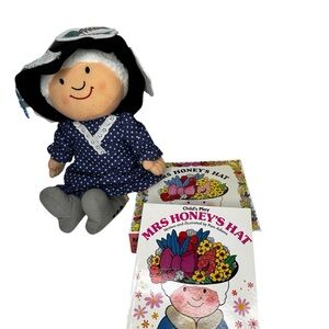 Vintage New without Bag Mrs Honey's Hat Polka Dot Doll with Book and Game Set